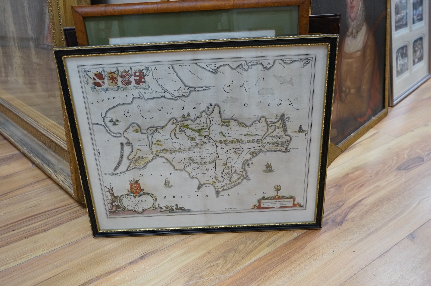 Three 18th century and later hand coloured maps, comprising, one by Robert Morden, Bedfordshire, Northumberland and one other, largest 44 x 55cm